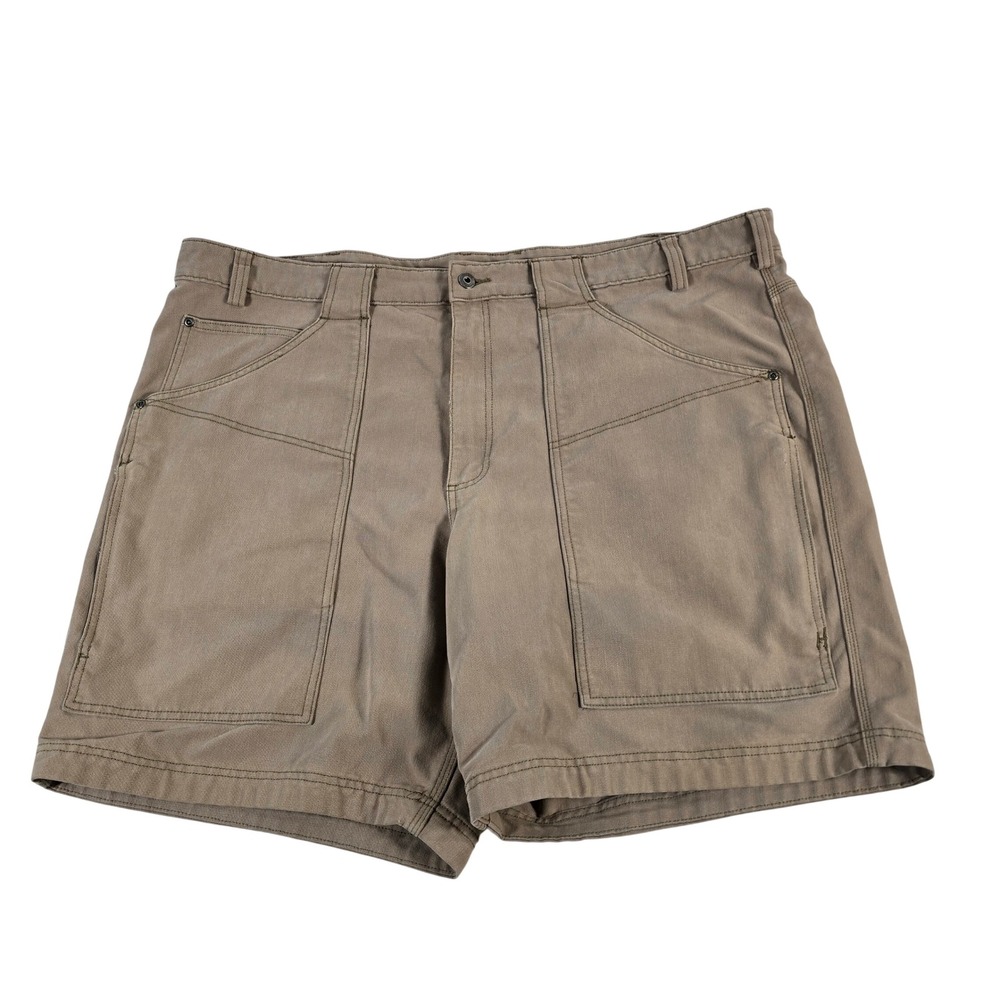 Duluth CoolMax Cargo 10" Shorts Men's Sz 48 ~ 84509 canvas tan beige